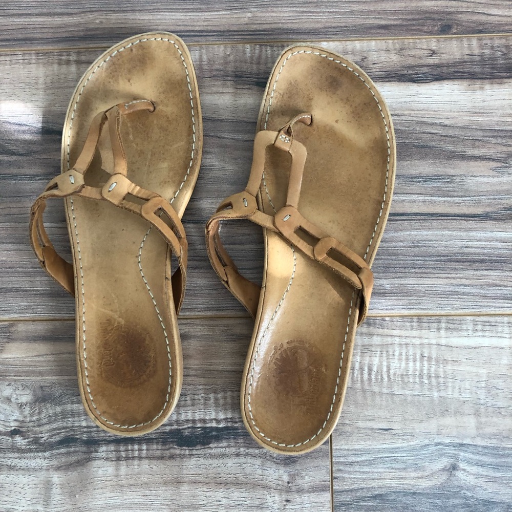 Nearly new Leather Flip Flops